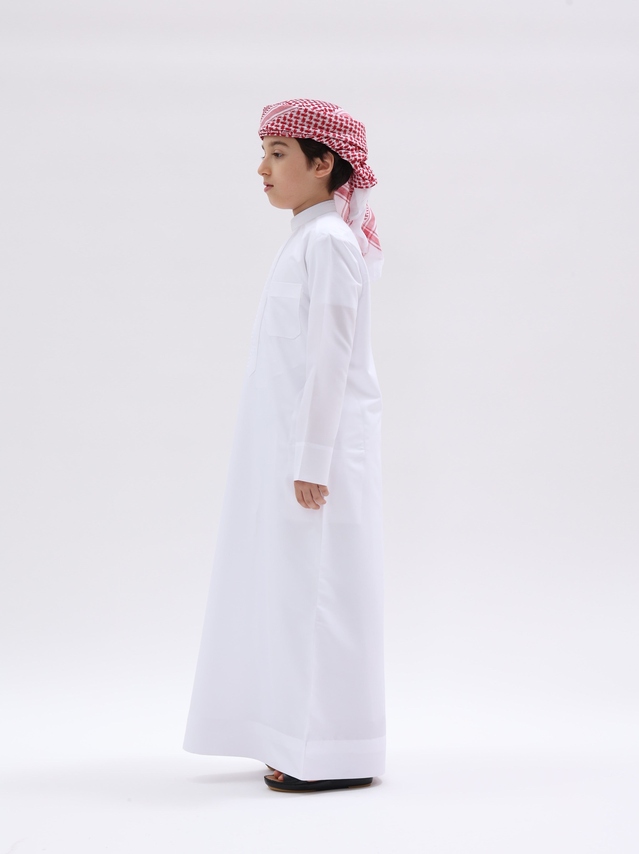 Kids Kuwaiti Style Kandura  White