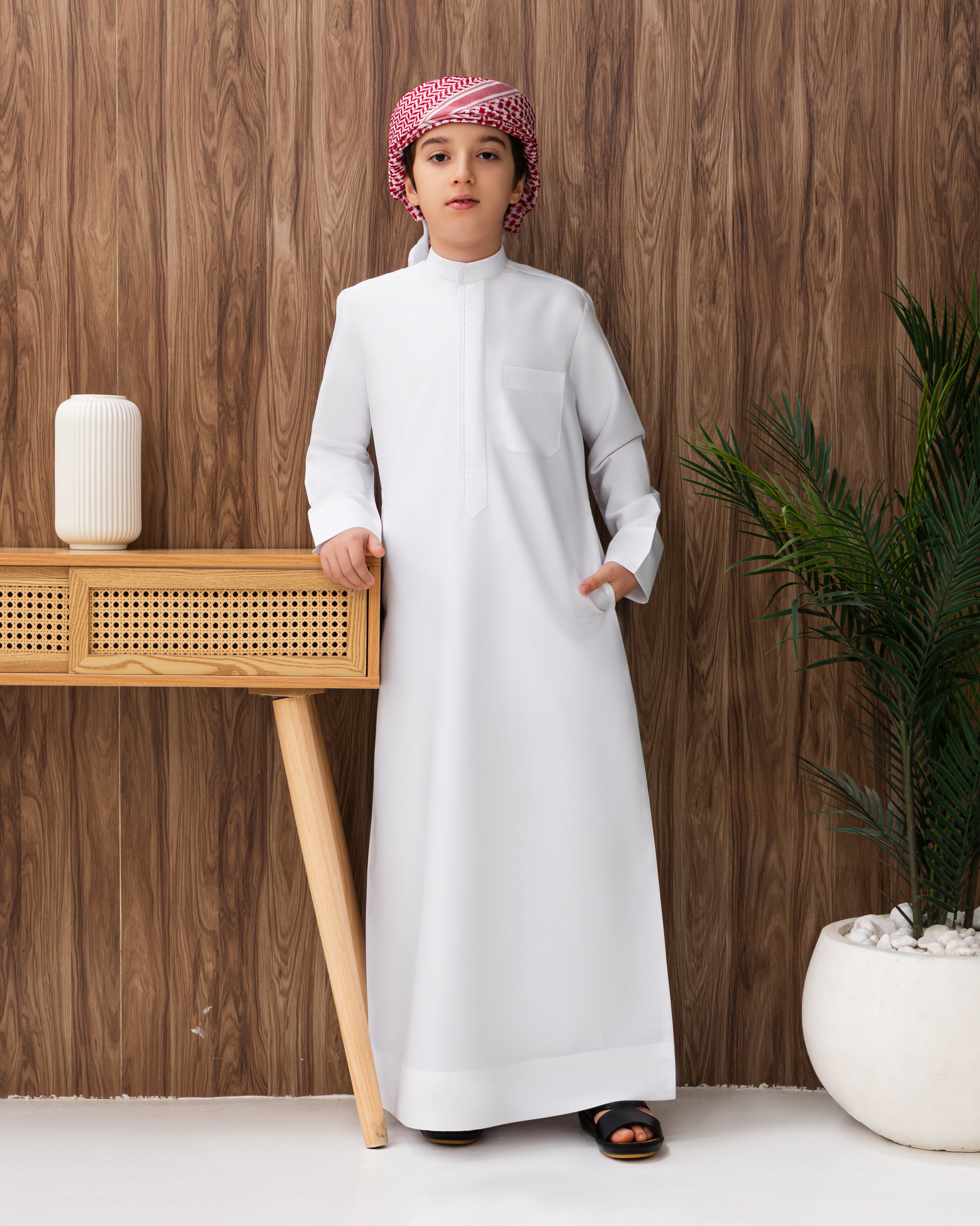 Kids Kuwaiti Style Kandura  White