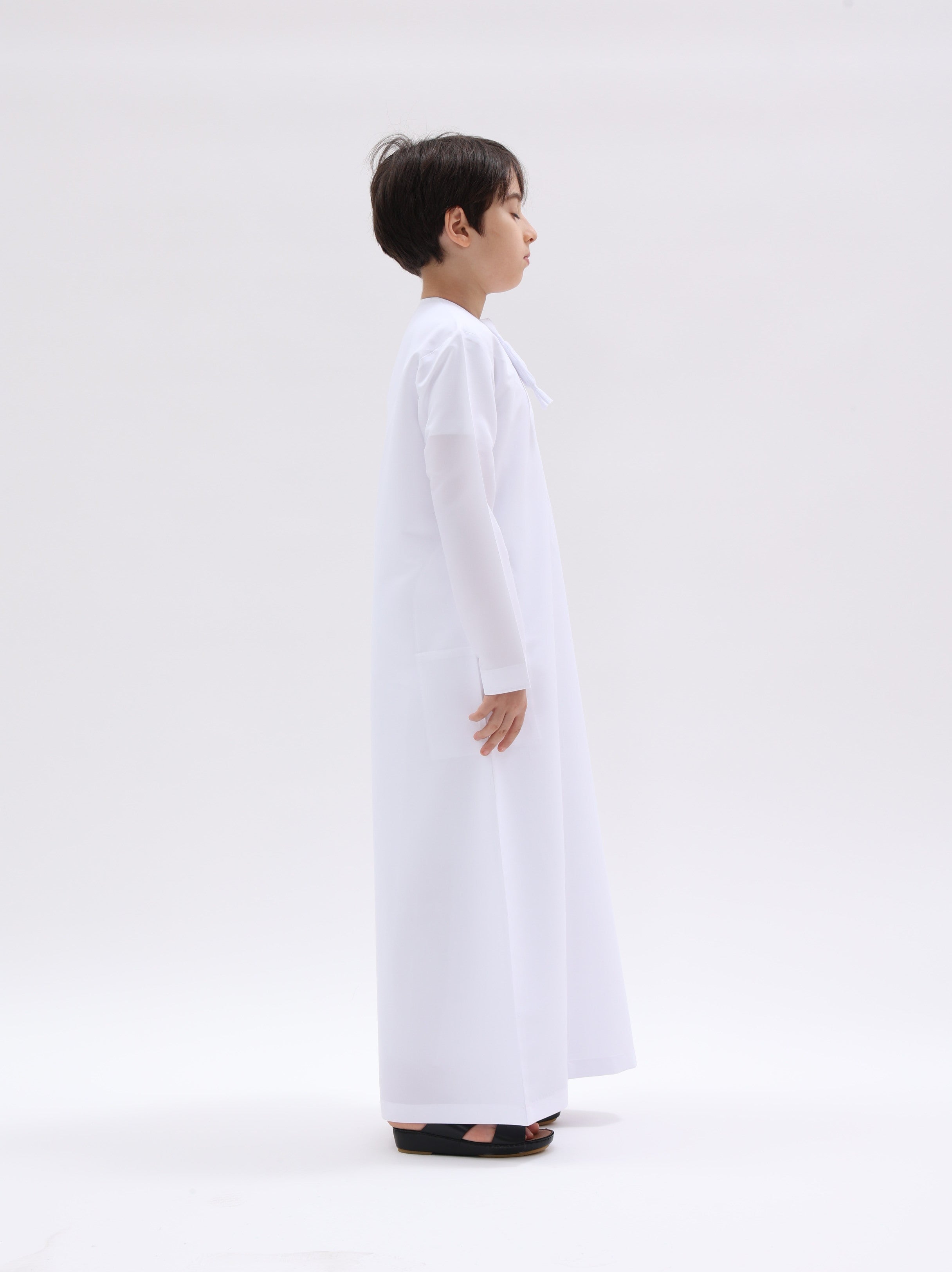 Kids Omani Style Kandura – Classic White