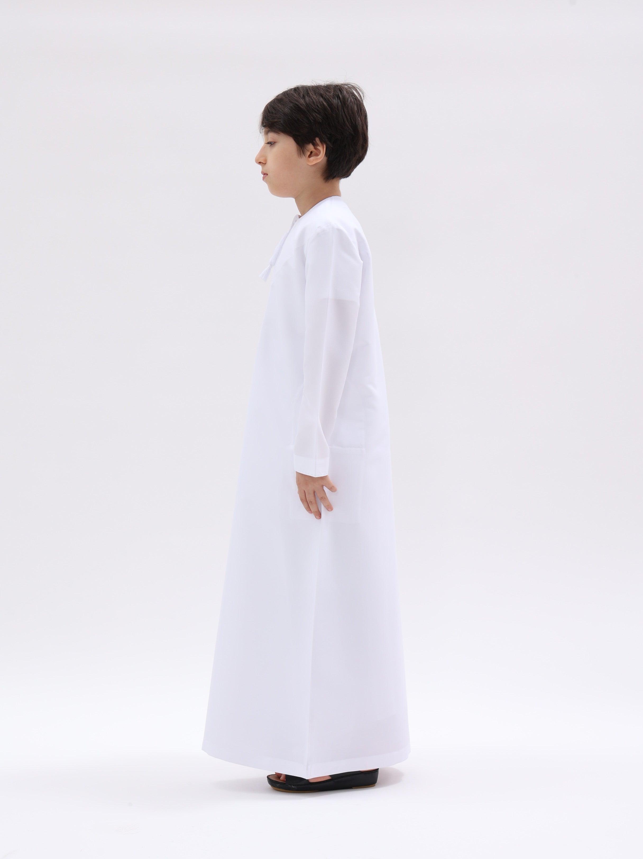 Kids Omani Style Kandura – Classic White