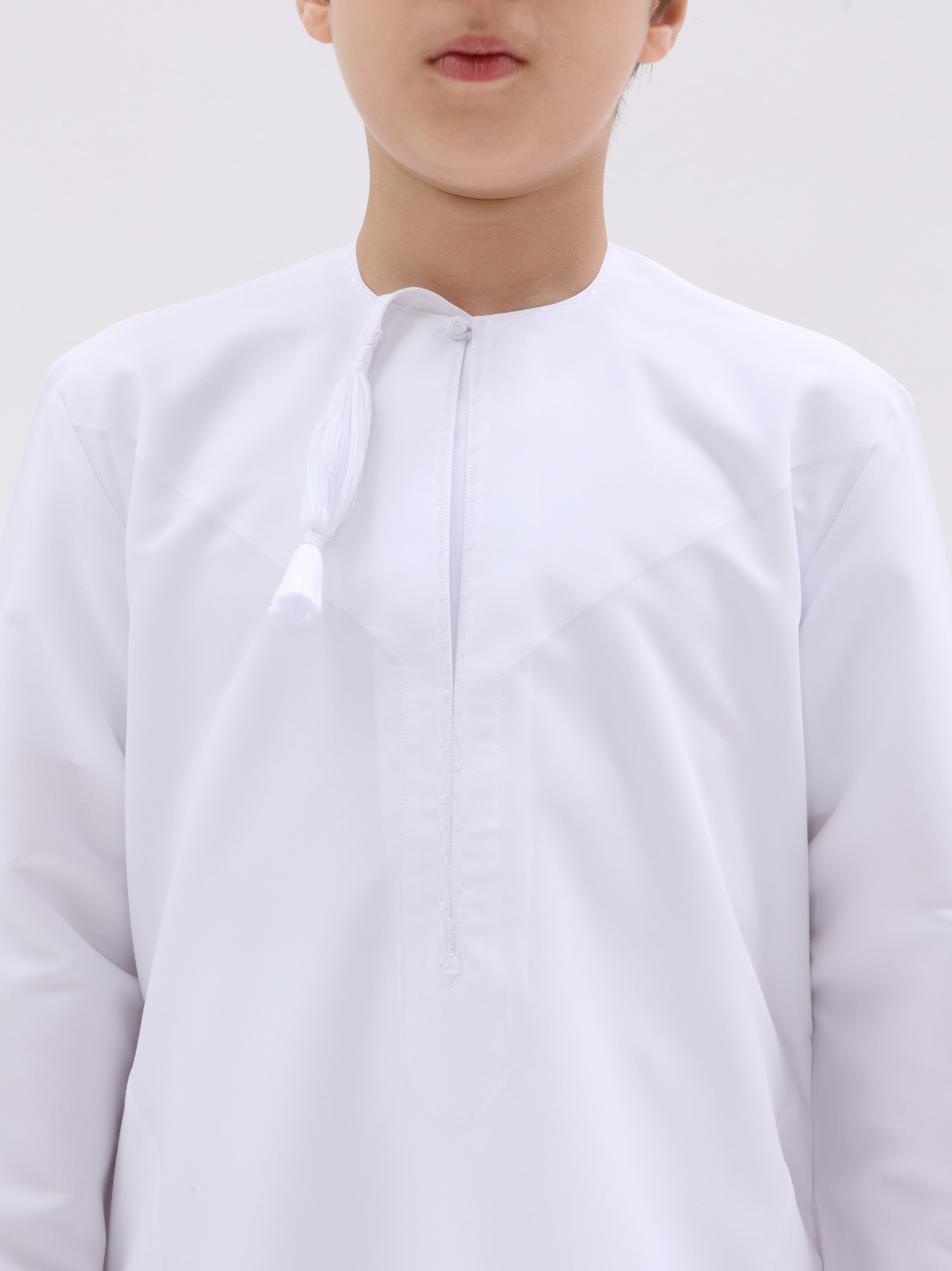 Kids Omani Style Kandura – Classic White