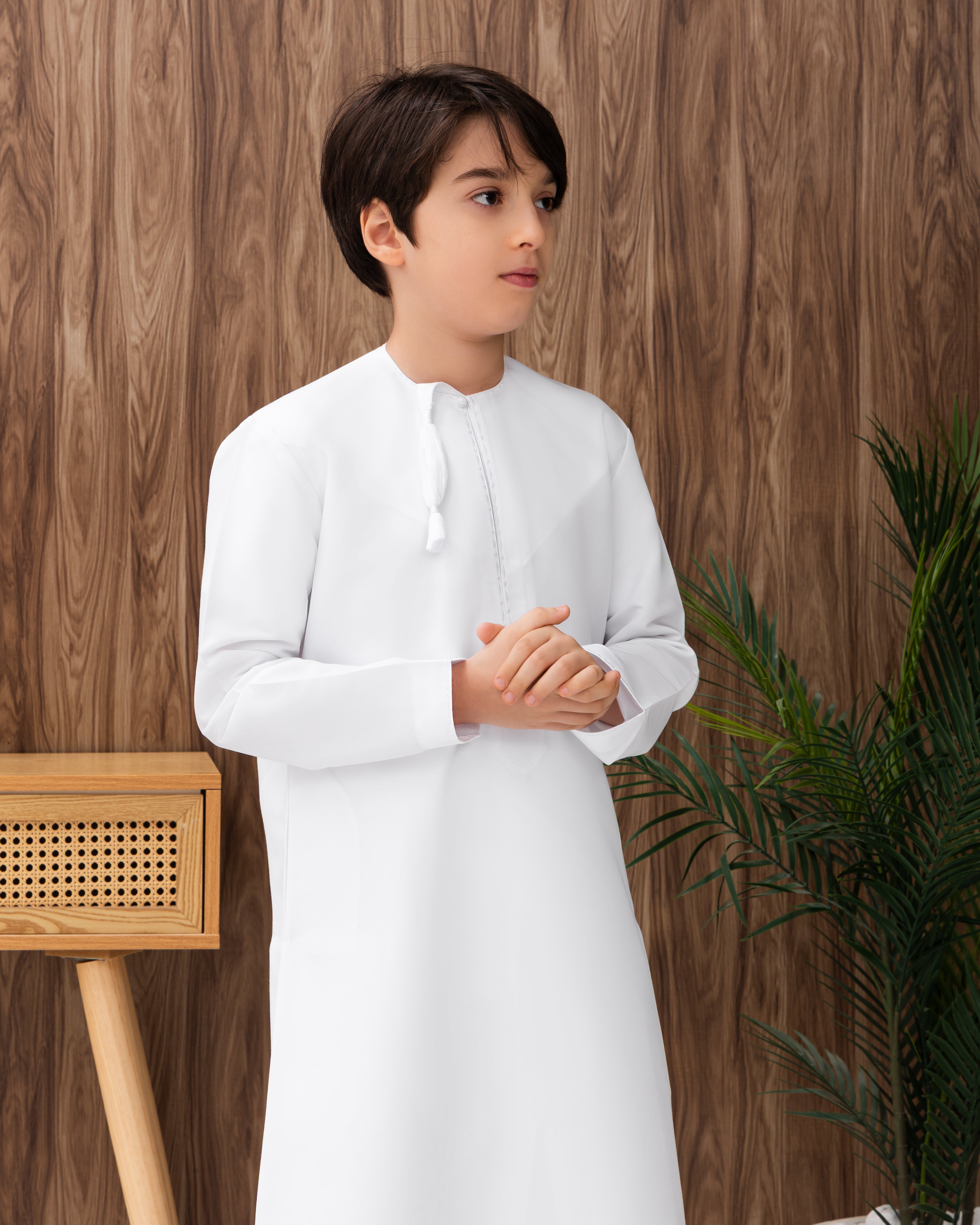 Kids Omani Style Kandura – Classic White