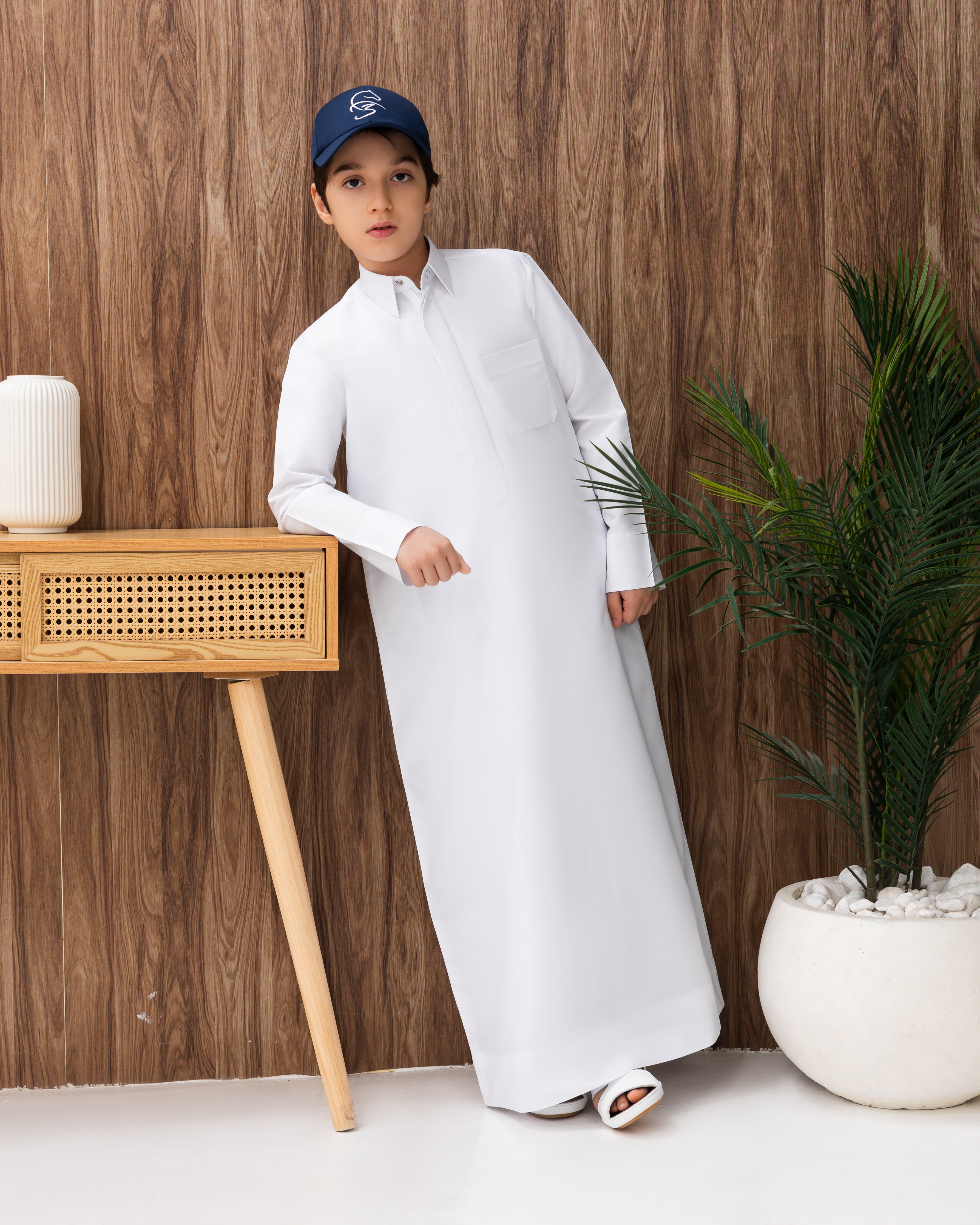 Qatari  Kids Kandura – Classic White