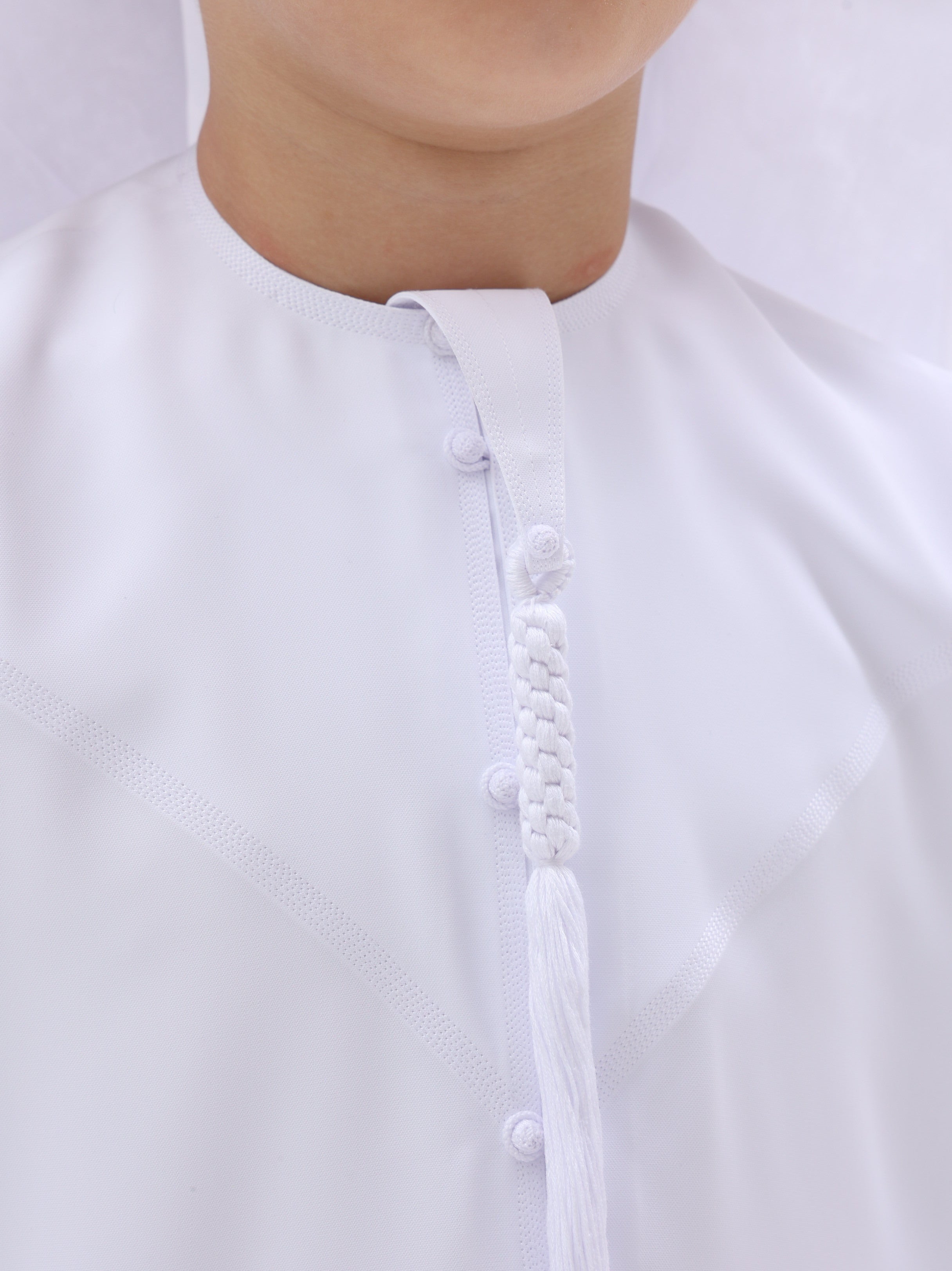 Kids Emirati Style Kandura – Classic White