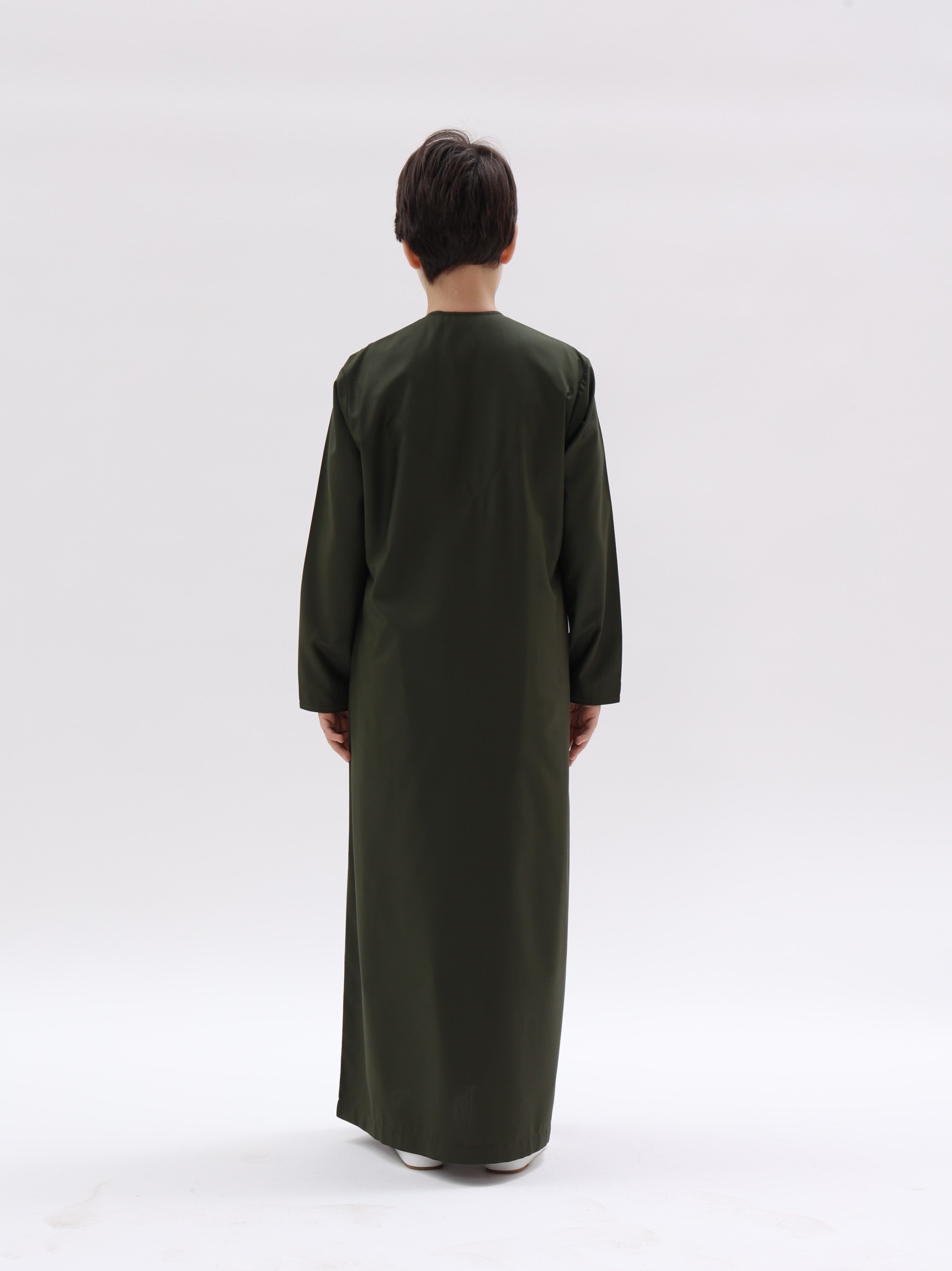 Omani Style Kids Kandura Green