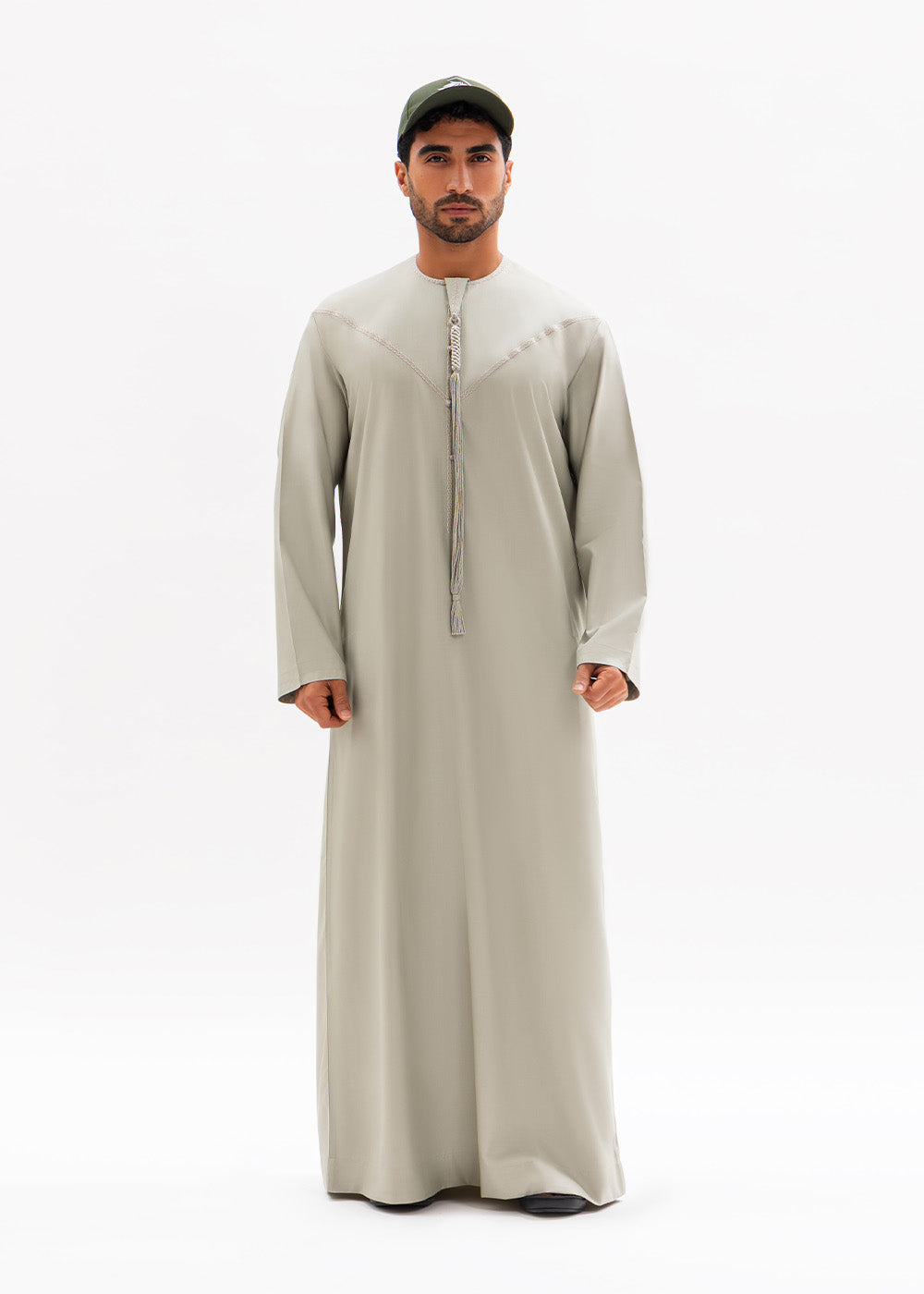 Emirati Style Kandura – Light Olive Green