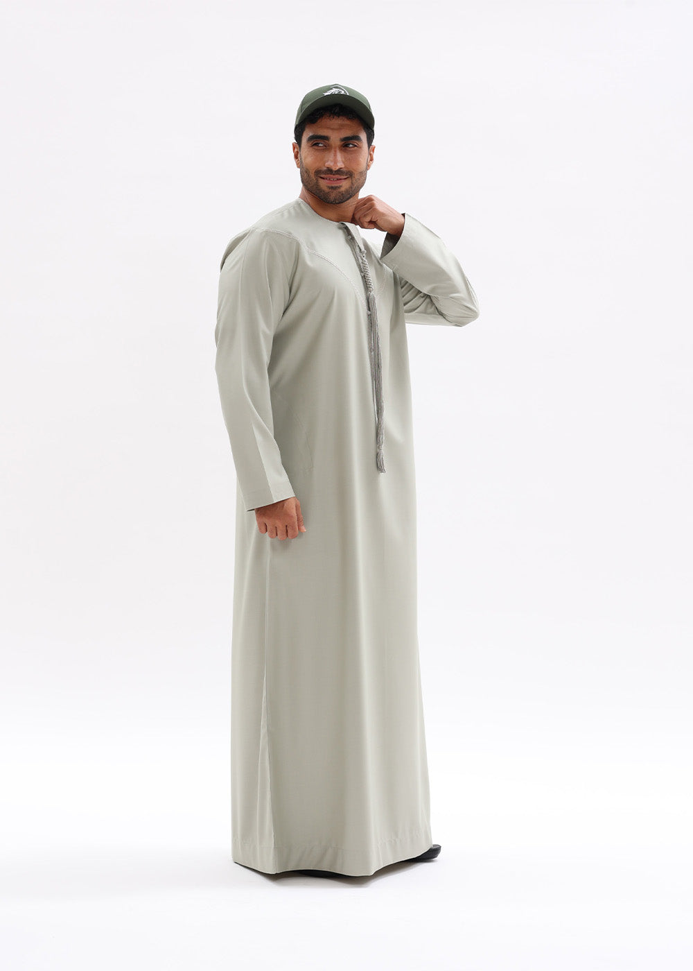 Emirati Style Kandura – Light Olive Green