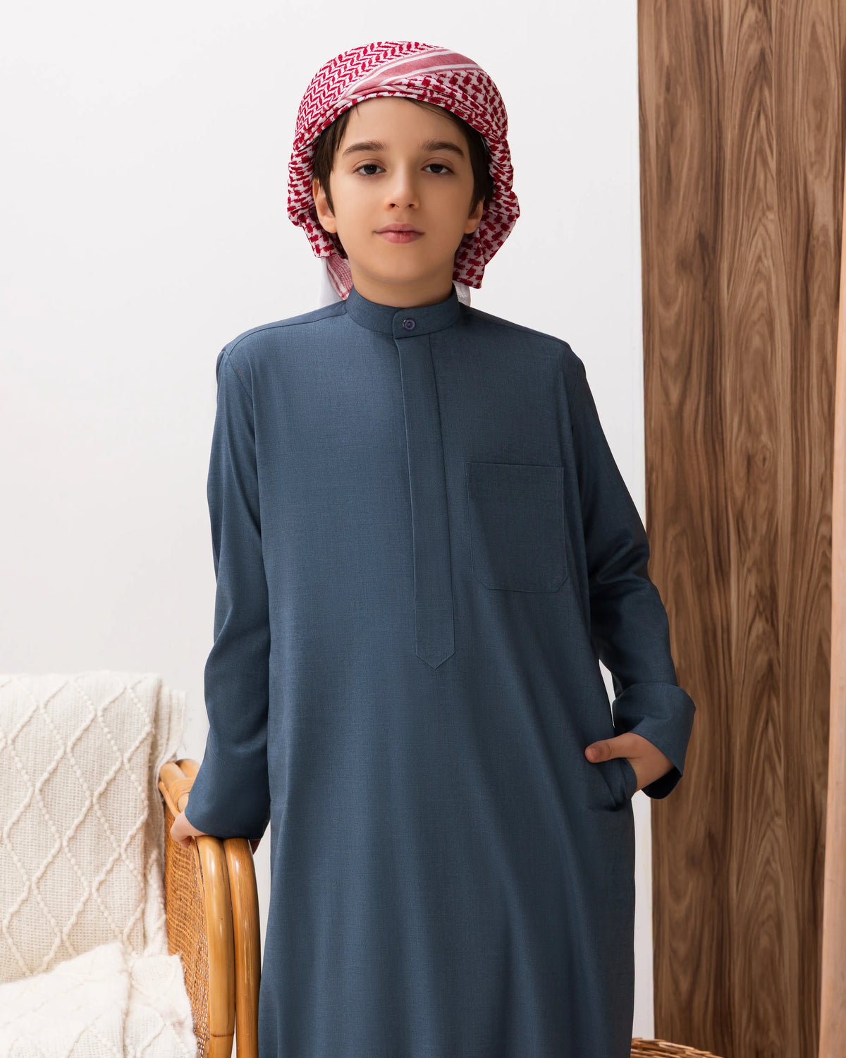 Kids Kuwaiti Style Kandura Blue