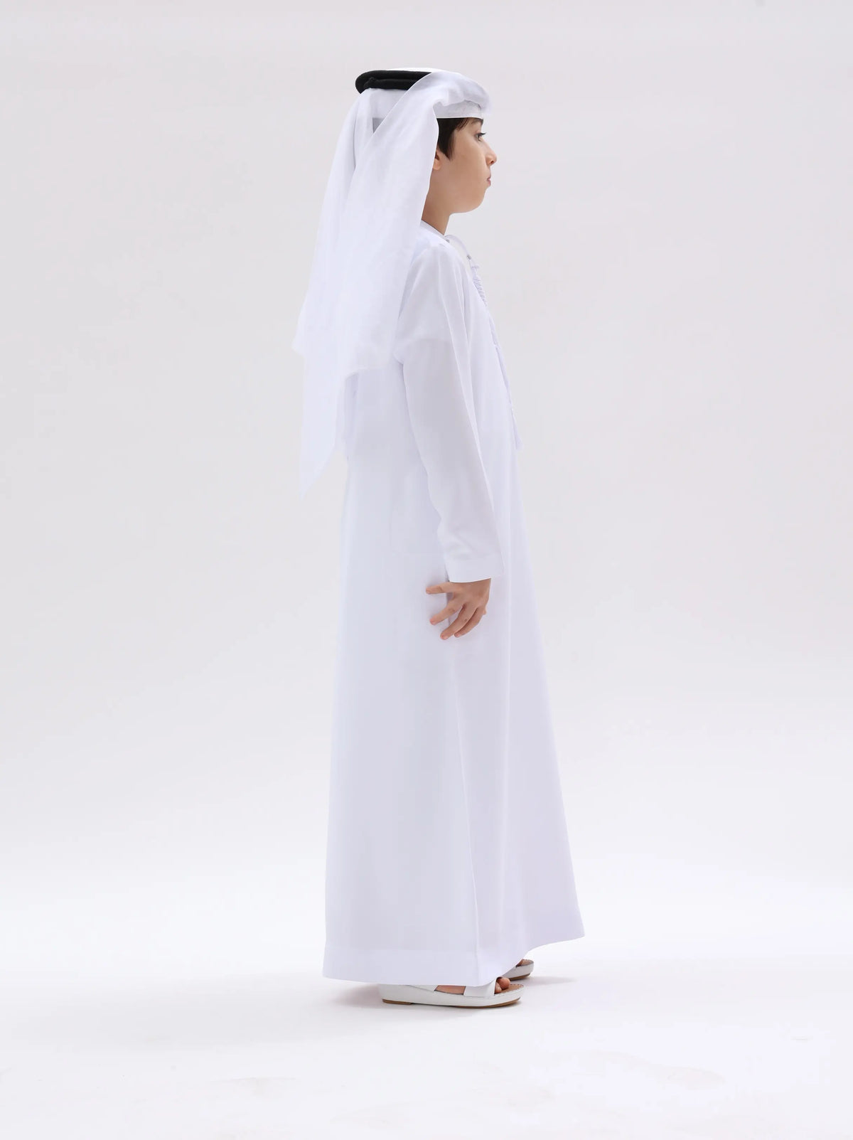 Kids Kuwaiti Style Kandura Classic White