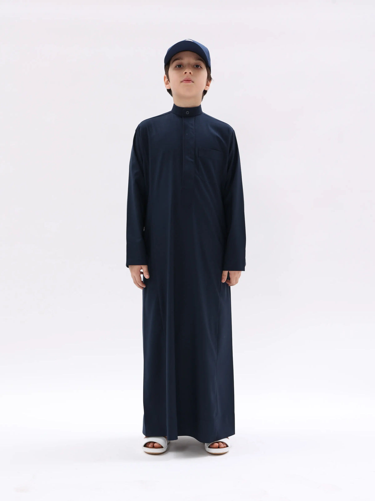 Kids Kuwaiti Style Kandura Navy Blue  
