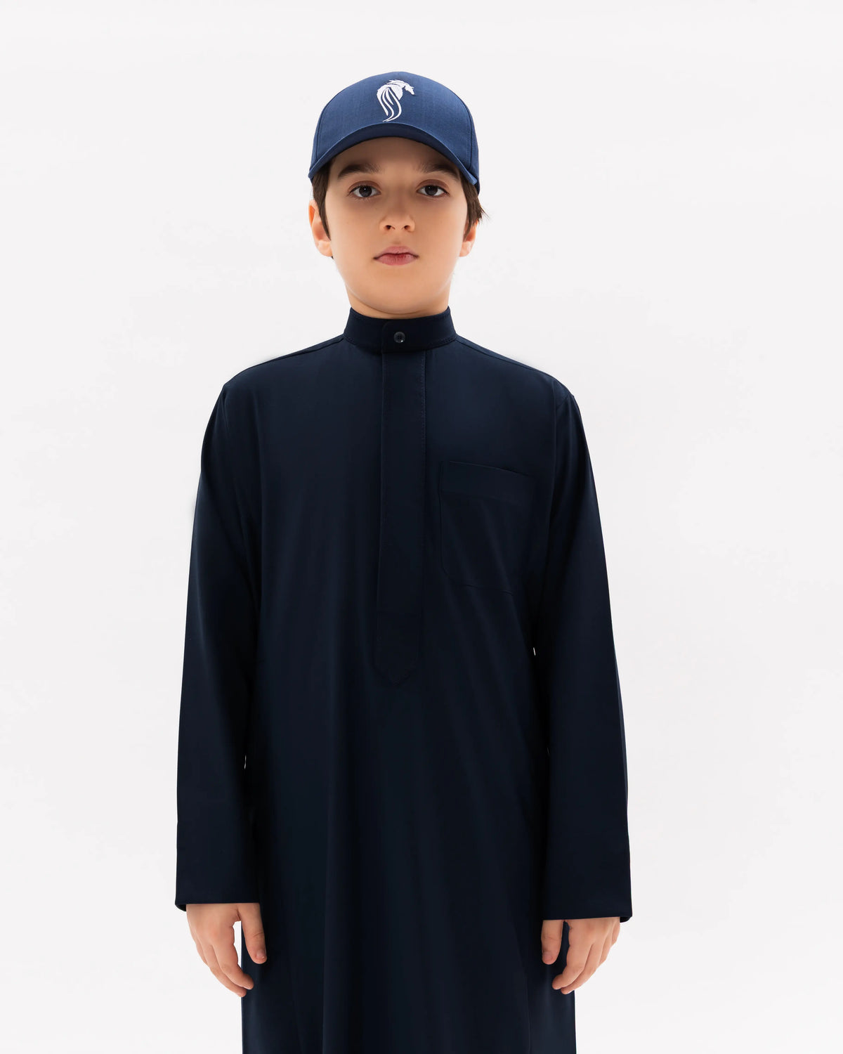 Kids Kuwaiti Style Kandura Navy Blue  