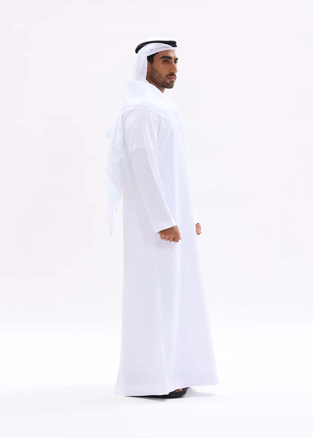 Mens Emirati Style Kandura – Pure White