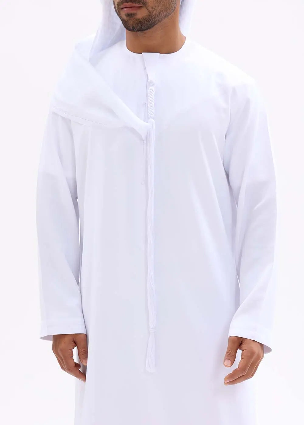 Mens Emirati Style Kandura – Pure White