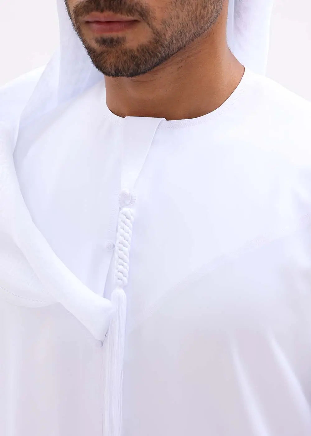 Mens Emirati Style Kandura – Pure White