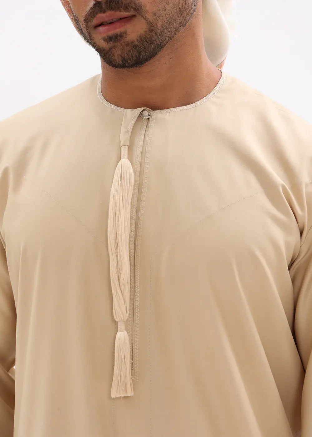 Mens Omani Style Kandura Sunset Cream