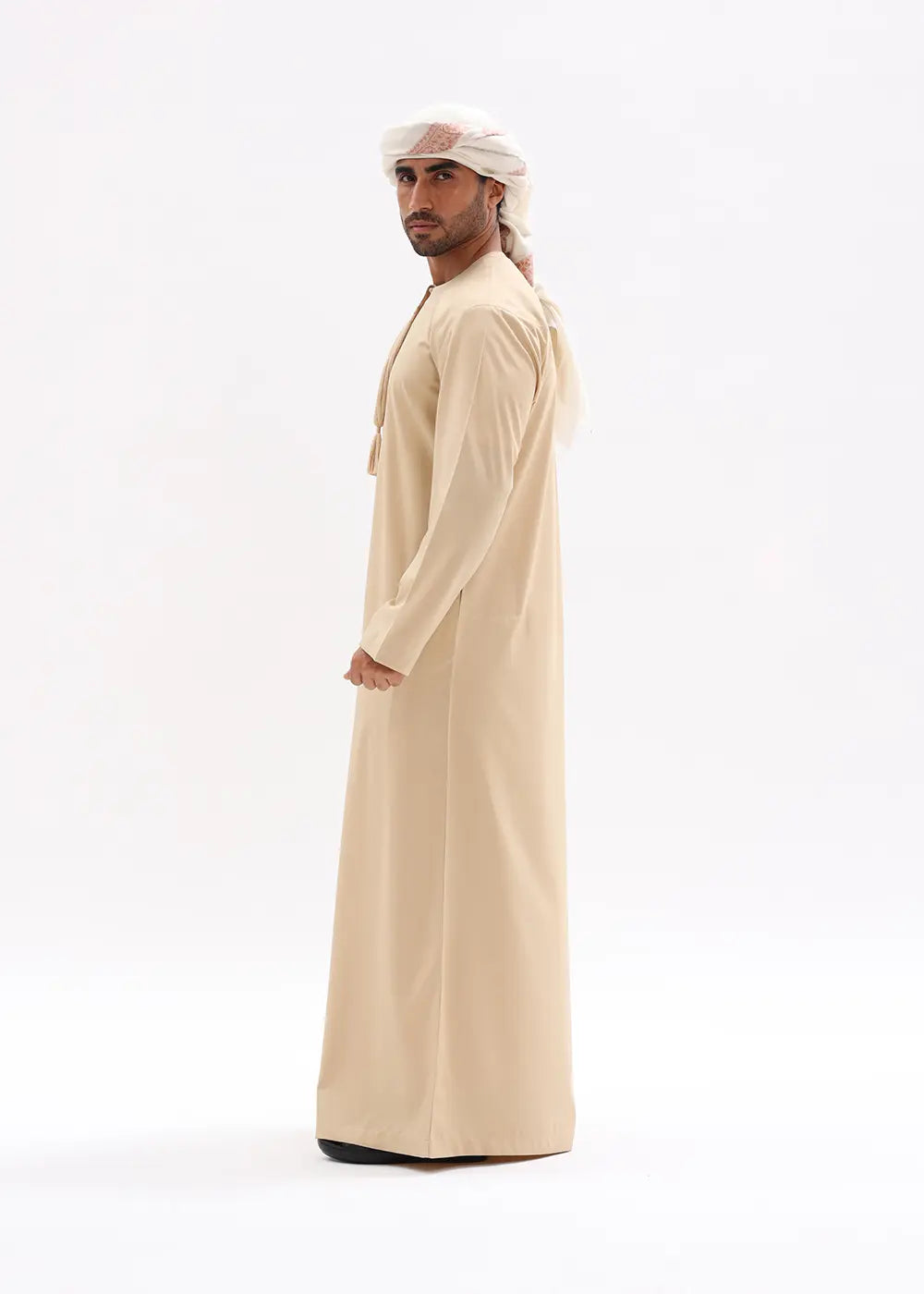 Mens Omani Style Kandura Sunset Cream