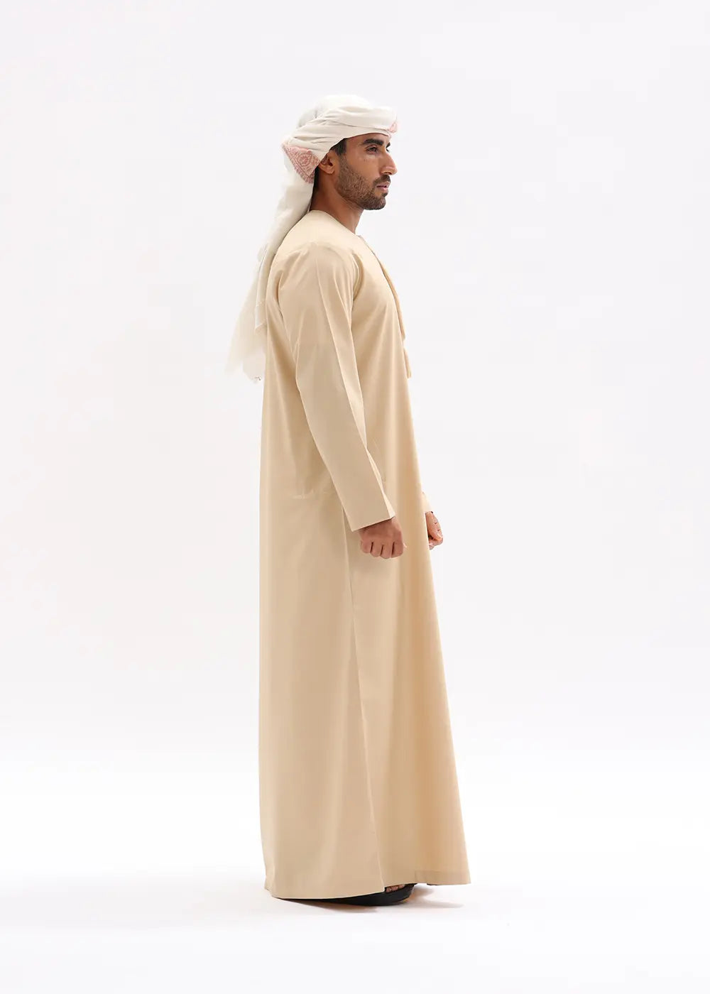 Mens Omani Style Kandura Sunset Cream