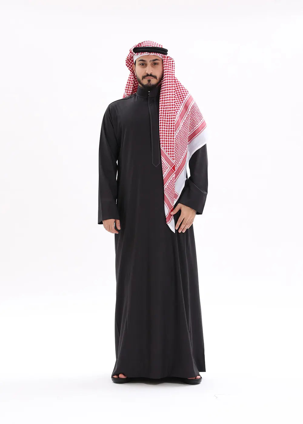 Mens Saudi Style Kandura – Black