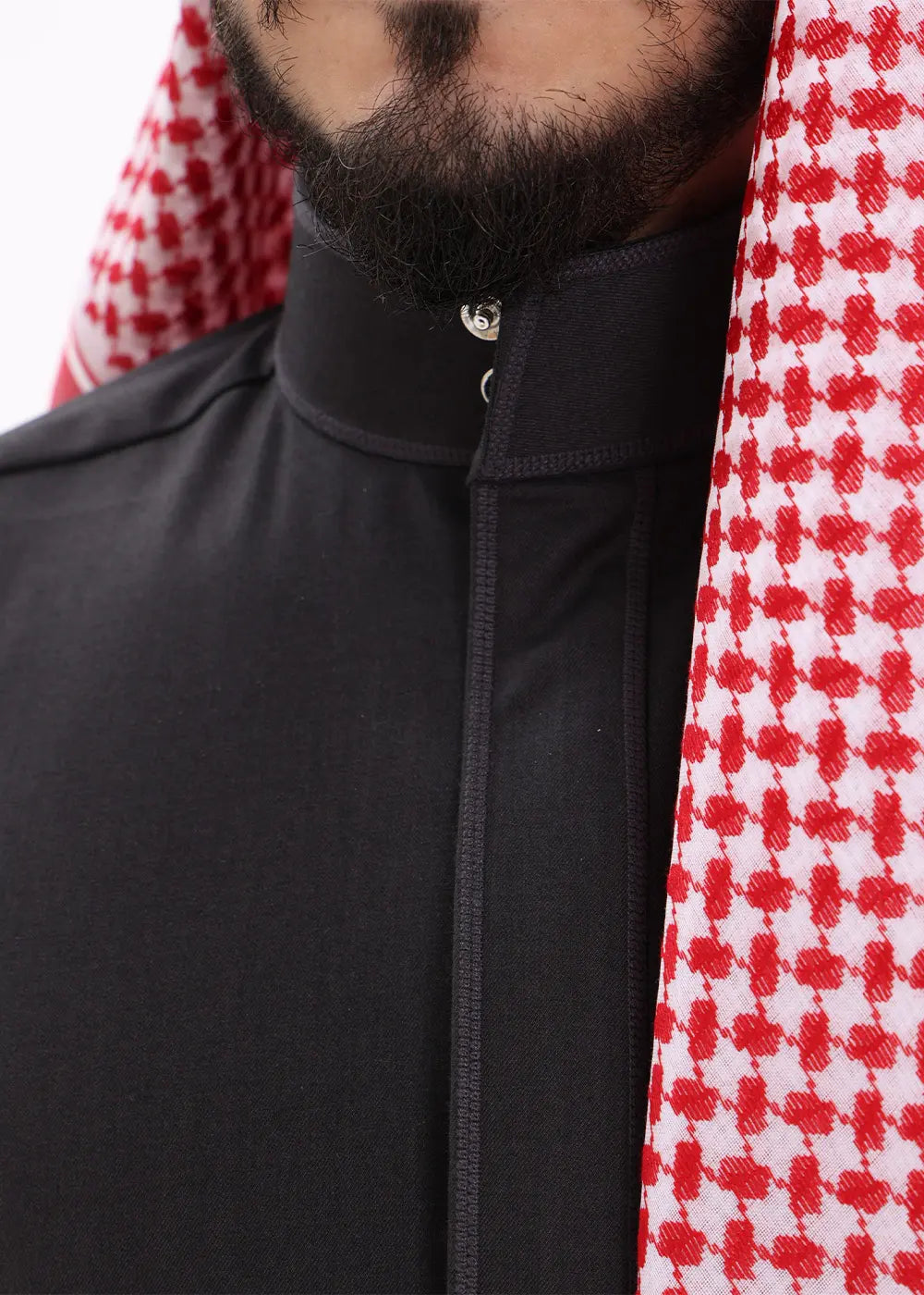 Mens Saudi Style Kandura – Black