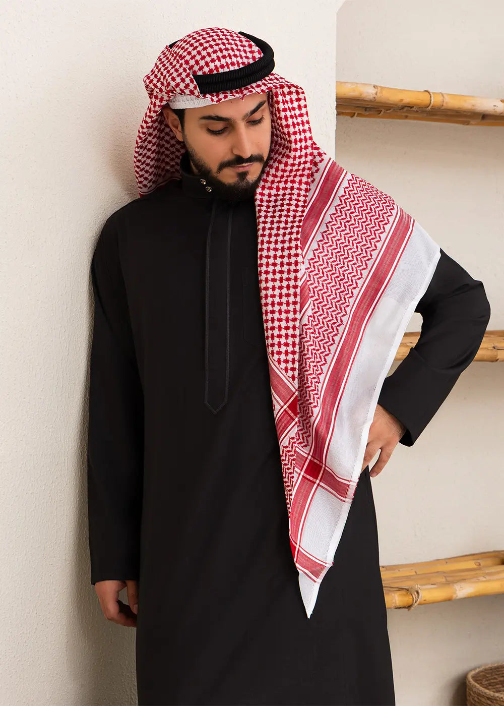 Mens Saudi Style Kandura – Black