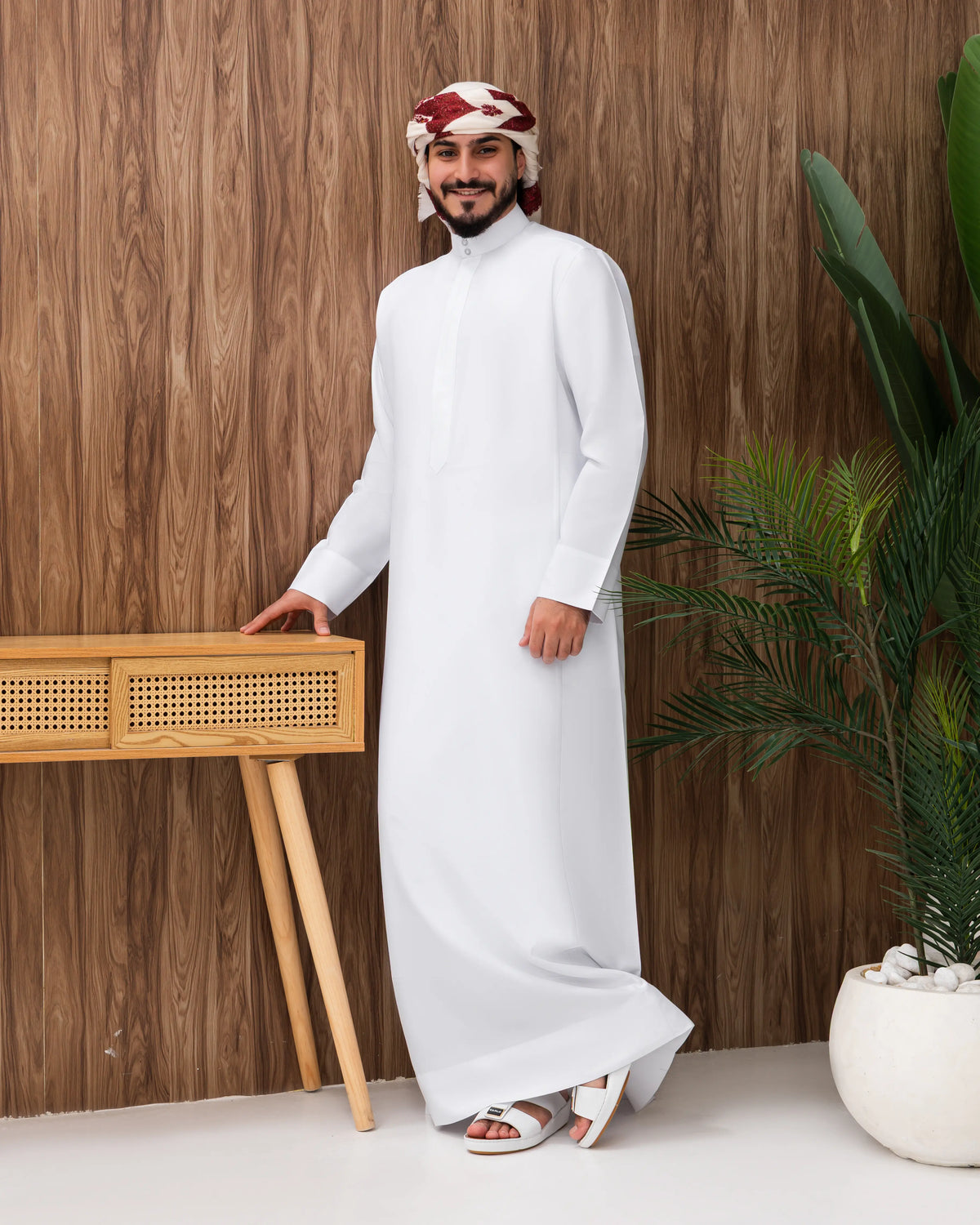 Mens Saudi Style Kandura – Classic White