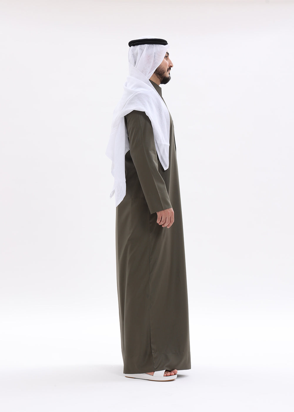 Qatari Style Kandura – Moss Green Shade