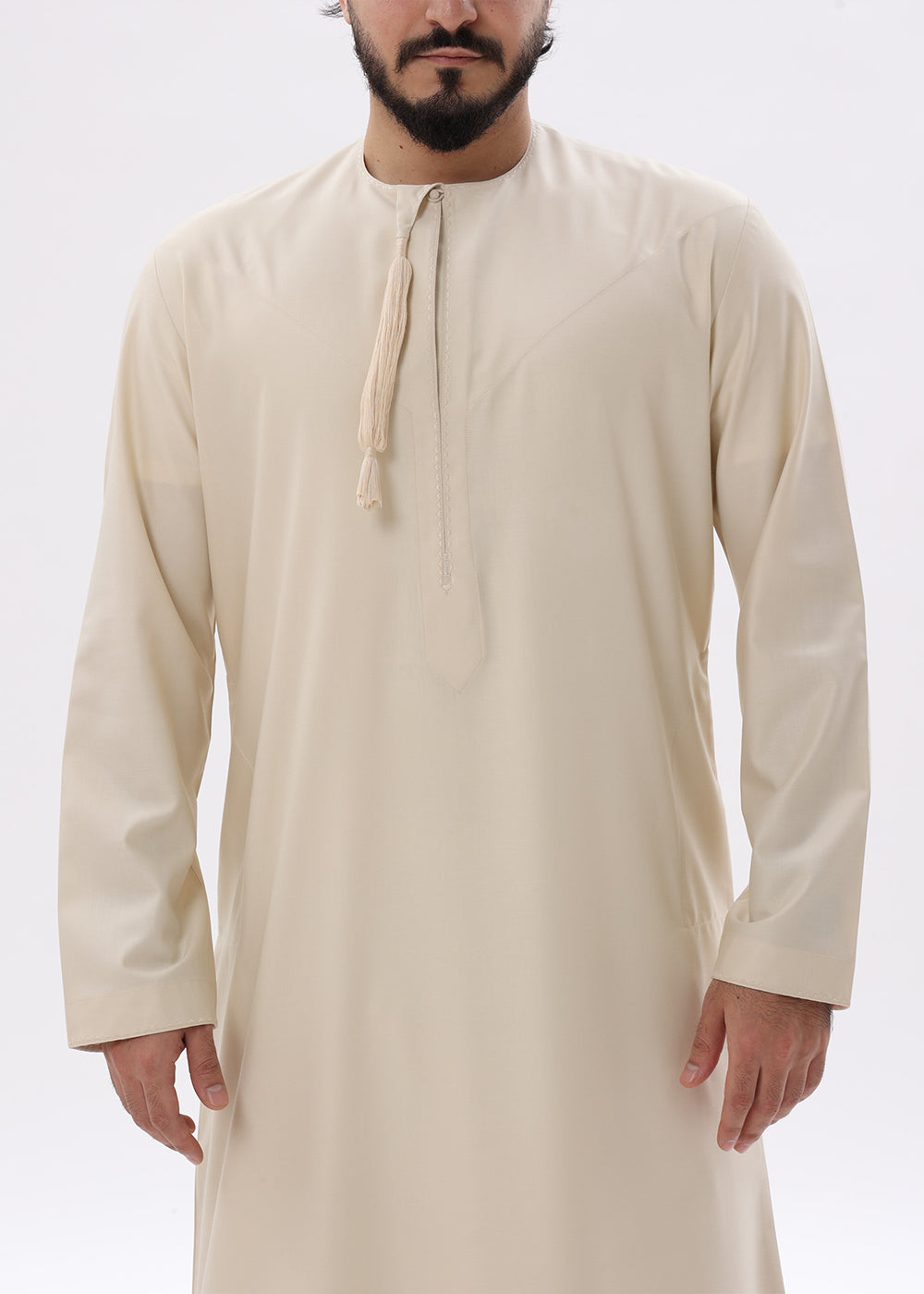 Omani Style Kandura – Blanched Almond