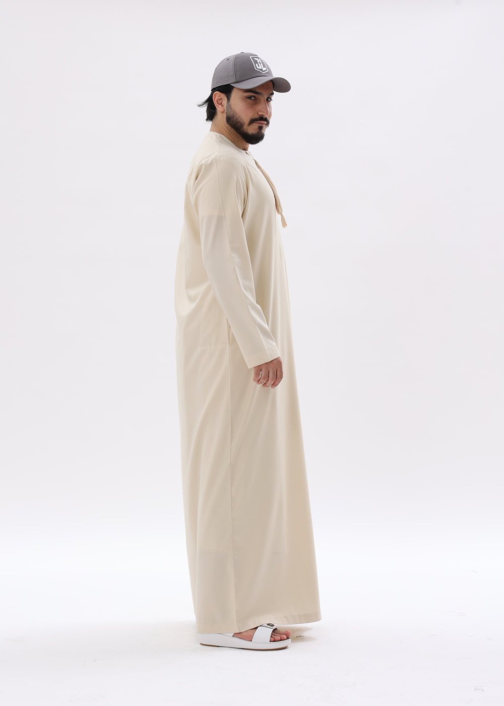 Omani Style Kandura – Blanched Almond